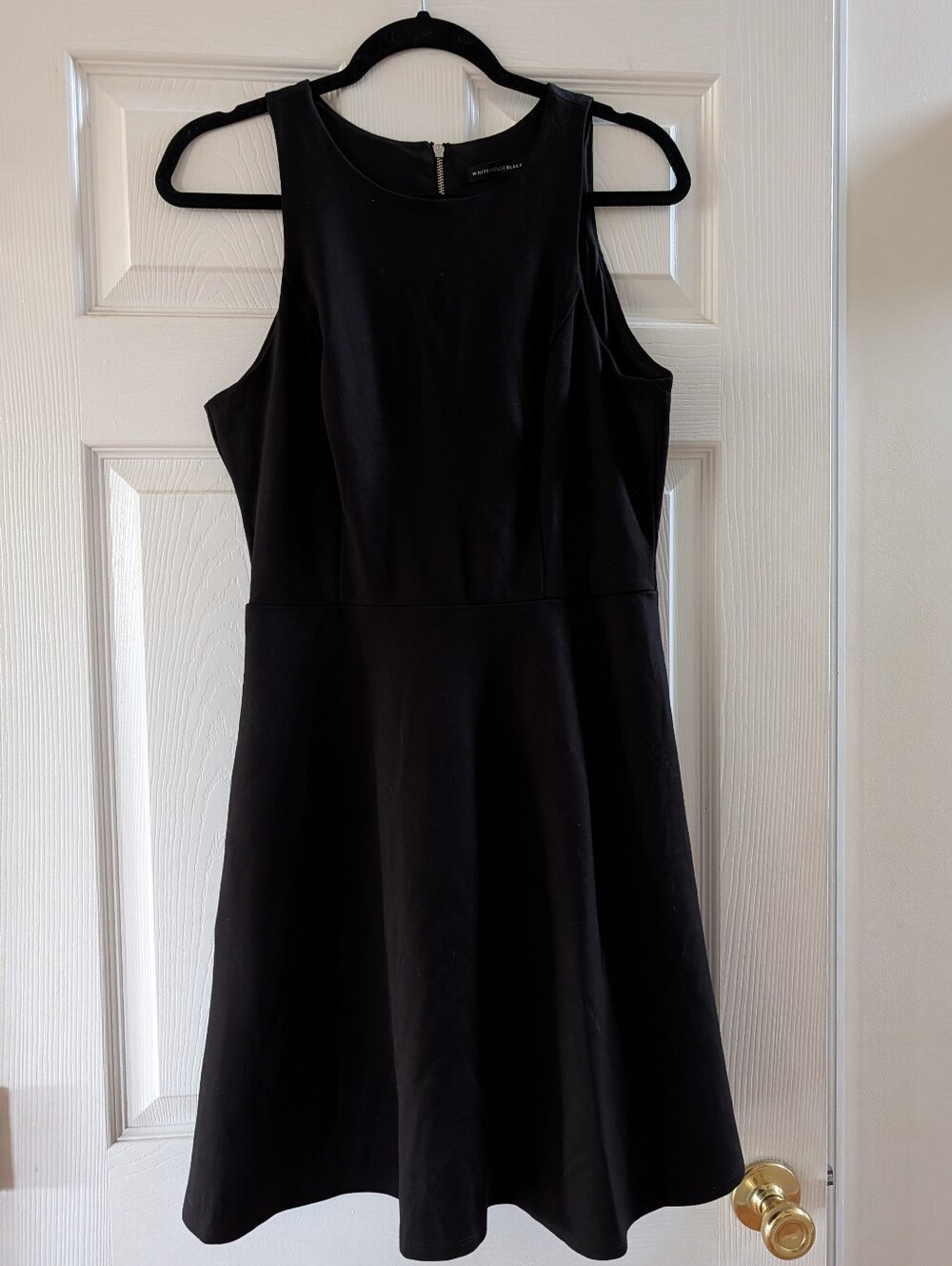 White House Black Market Black Sleeveless A-Line Dress